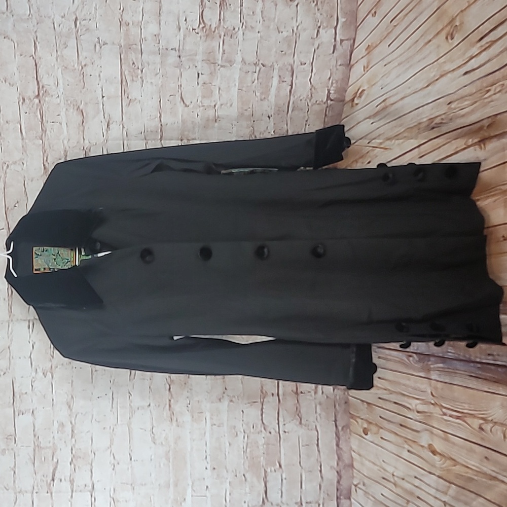 2oh 2 old hippies threads black trench coat nwt Women's small